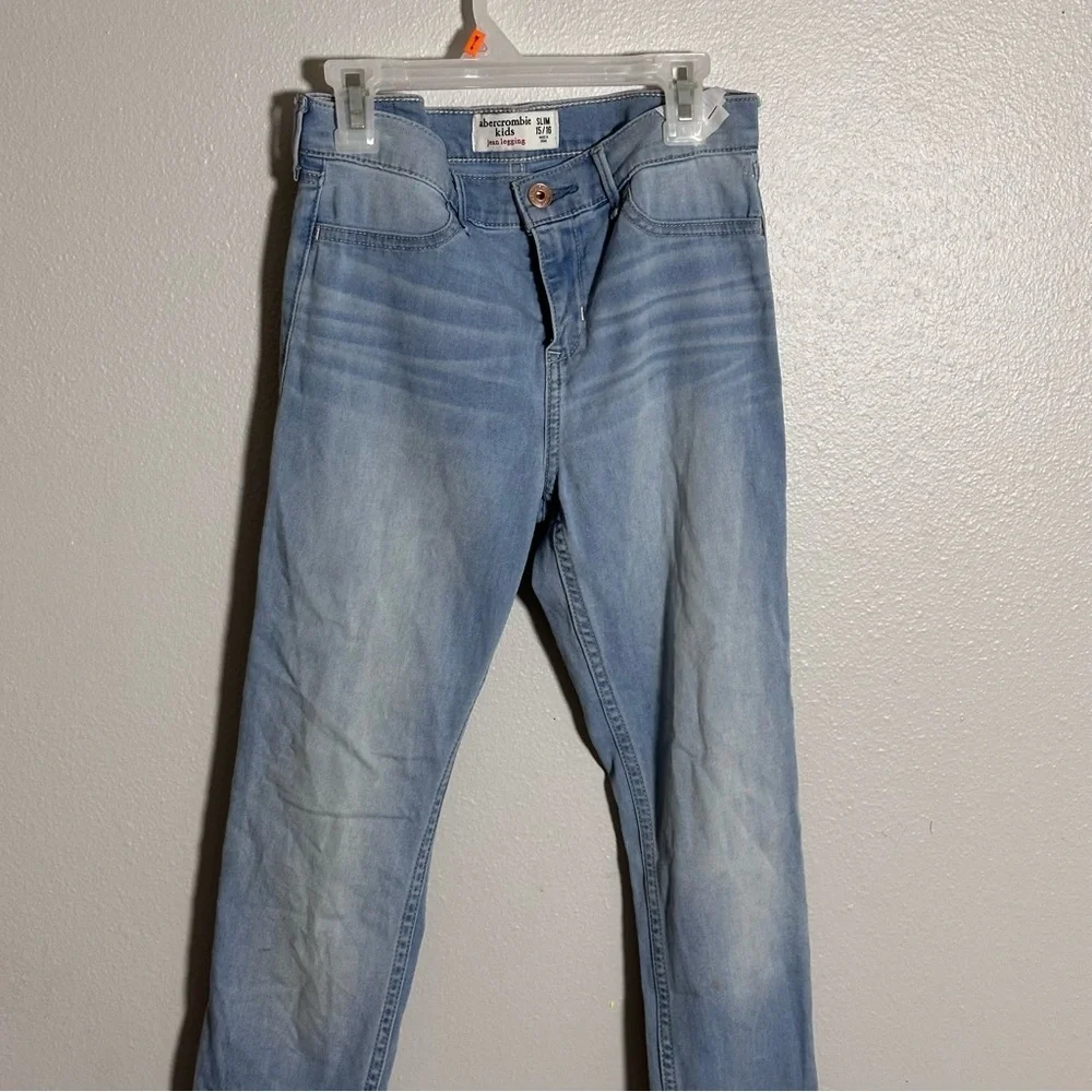Abercrombie Kids Girl Denim Blue Jean‎ Leggings size 15/16 Slim